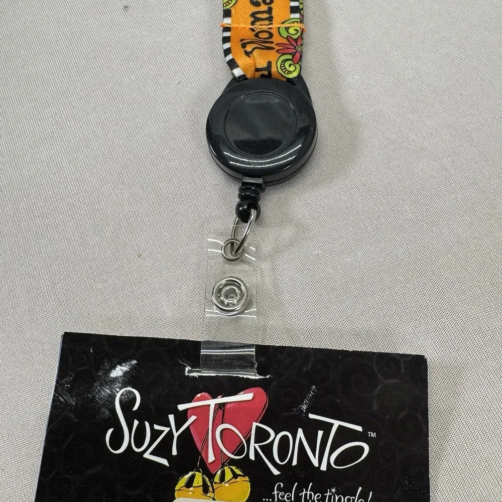 NWT Suzy Toronto Orange Wild Wacky Wonderful Woman Lanyard‎ Badge Holder